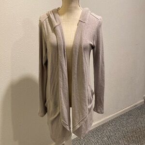 Lightweight gray cardigan sweater, size medium